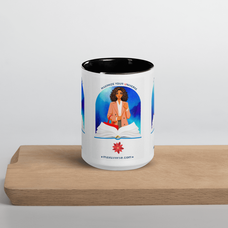 MaxUverse White Ceramic Mug with Color Inside