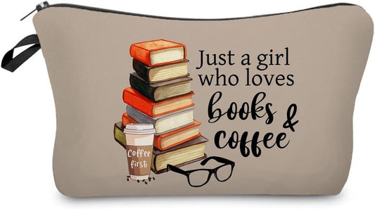 Books & Brews Makeup Bag