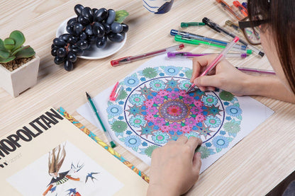 Reaeon Gel Pens: 200-Pack with Case for Adult Coloring Book Magic