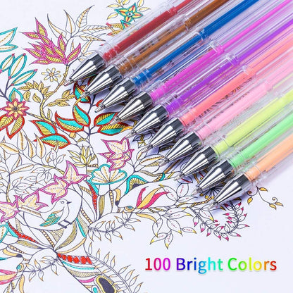 Reaeon Gel Pens: 200-Pack with Case for Adult Coloring Book Magic