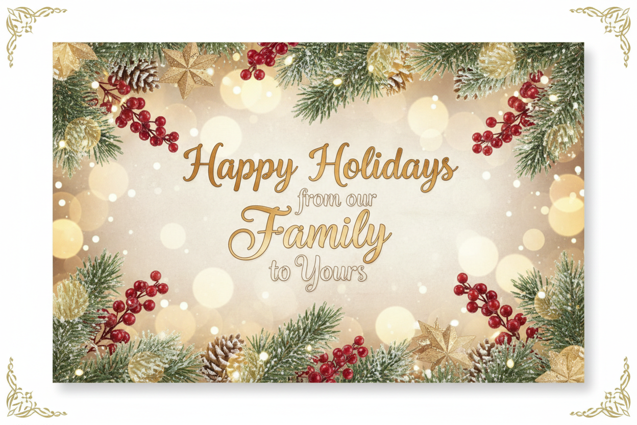 Happy Holidays from our Family to Yours